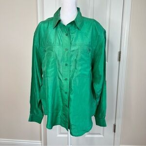 Quick Peek button down shirt. 100% Silk.